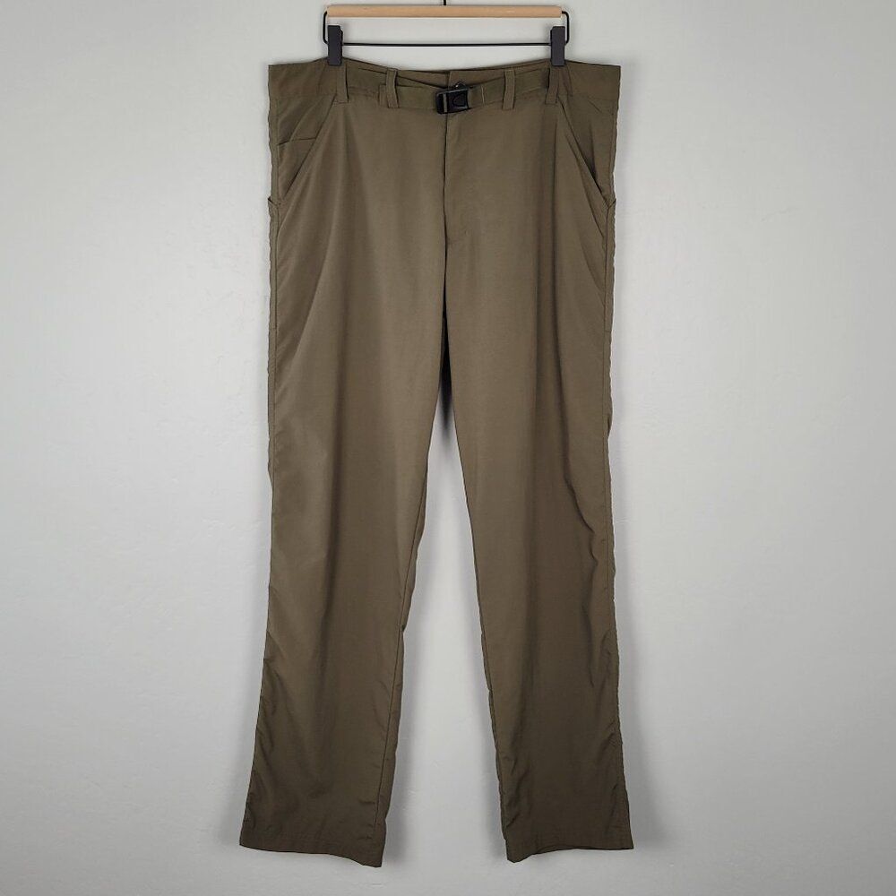 ScotteVest Size 36x34 Pants Nylon Travel TEC Utility Pockets Belted Hiking Green